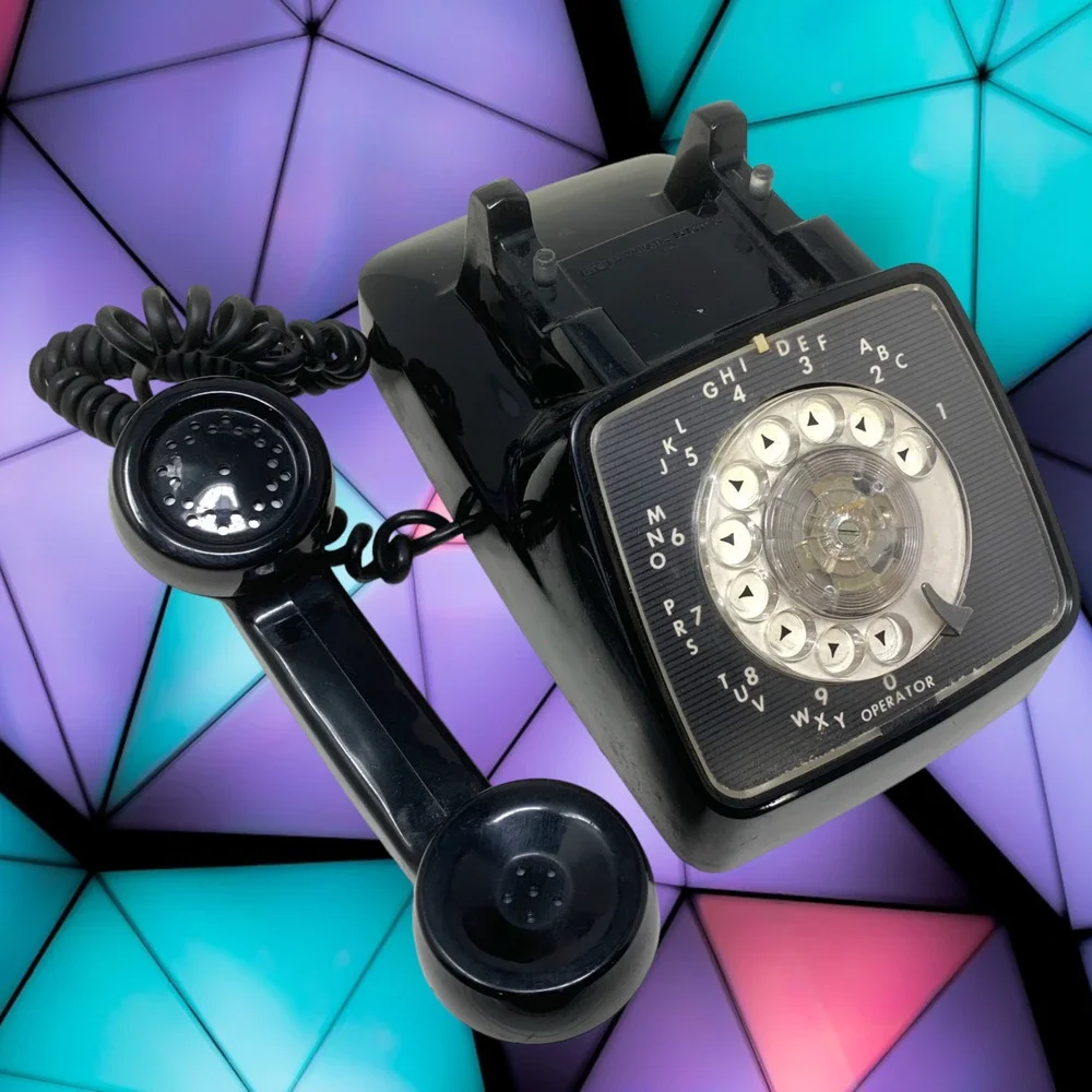 Vintage GTE Automatic Electric Rotary Black Desk Phone 80E Display/Parts/Prop